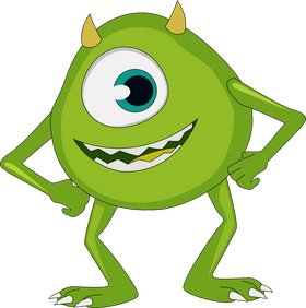 Mike Wazowski Monster inc drawing clipart