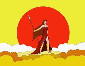 Athena cartoon vector
