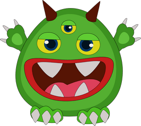 Cute monster clipart