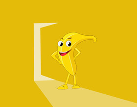 Funny banana vector