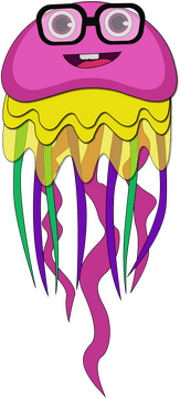 Funny jellyfish clipart