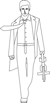 Constantine drawing black and white clipart