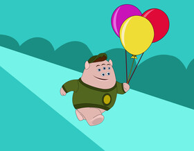 Squishy cartoon character vector