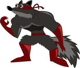 Wolfman cartoon character illustration clipart