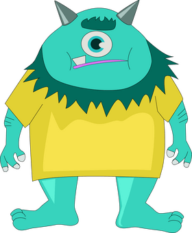Blue monster clipart