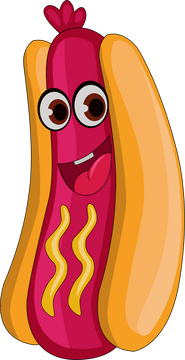 Cute hot dog clipart