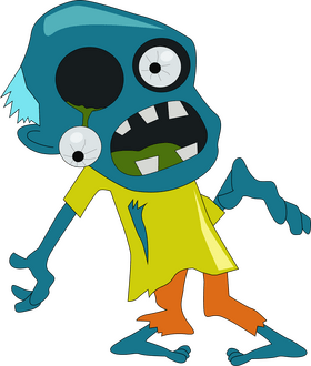 Zombie cartoon clipart