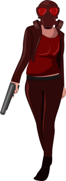 Mask girl cartoon character clipart