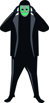 Mask man cartoon character clipart