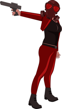 Mask girl cartoon character clipart