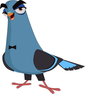Cute spy pigeon cartoon clipart