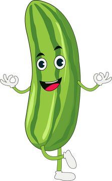Cucumber doing yoga clipart
