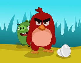 Angry birds red vector