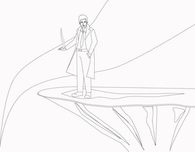 Constantine black and white vector