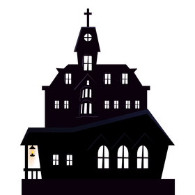 Halloween haunted house clipart