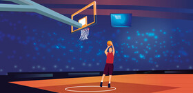 Basketball player vector