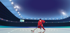Hockey player vector