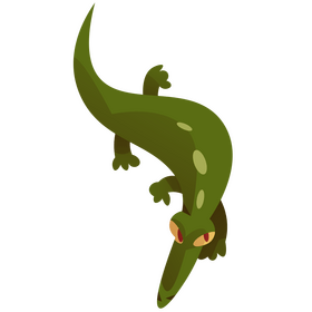 Scary alligator cartoon clipart