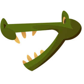 Cartoon alligator mouth clipart