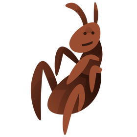 Cute ant sitting clipart