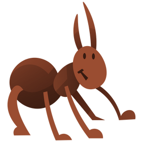 Cartoon ant smiling clipart