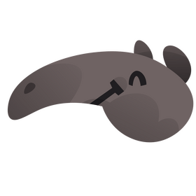 Anteater happy face clipart