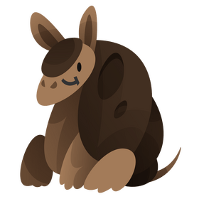 Armadillo sitting clipart