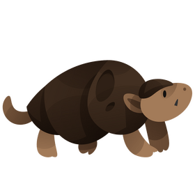 Armadillo suprised clipart