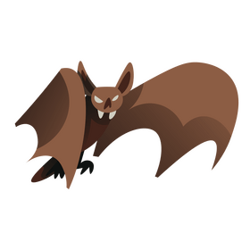 Cartoon bat creepy clipart