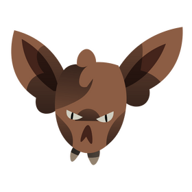 Scary bat head clipart