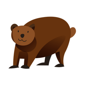Cute cartoon bear clipart