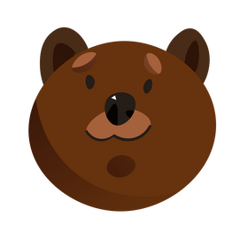 Cartoon bear head clipart