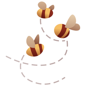 Little bees clipart