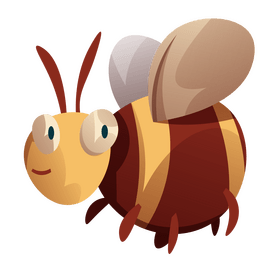 Cute bee cartoon clipart