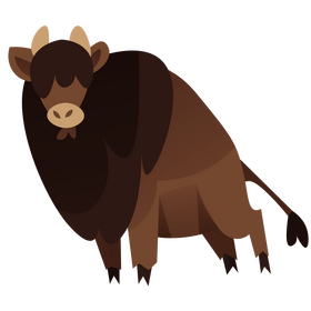 Cartoon bison big clipart