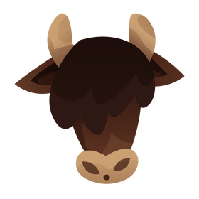 Bison head clipart