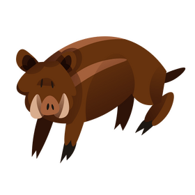 Cartoon boar clipart