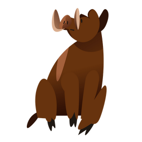 Cute boat sitting clipart