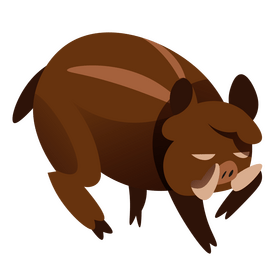 Boar animal cartoon clipart