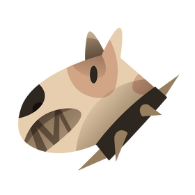 Cartoon bulldog profile clipart