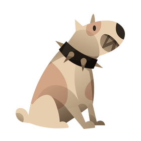 Bulldog sitting clipart