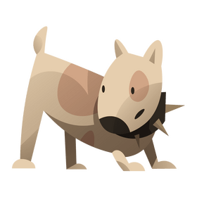 Bulldog scared clipart