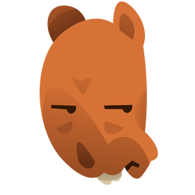 Cartoon capybara annoyed clipart