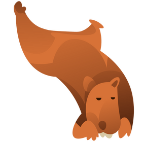 Capybara lying clipart