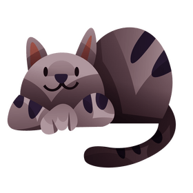 Cute cartoon cat clipart