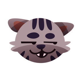 Cartoon cat head clipart