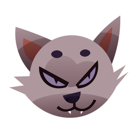 Cartoon cat evil clipart