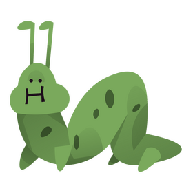 Caterpillar cheeks cartoon clipart