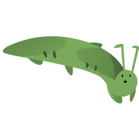 Caterpillar lying clipart