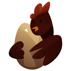 Hen with egg clipart